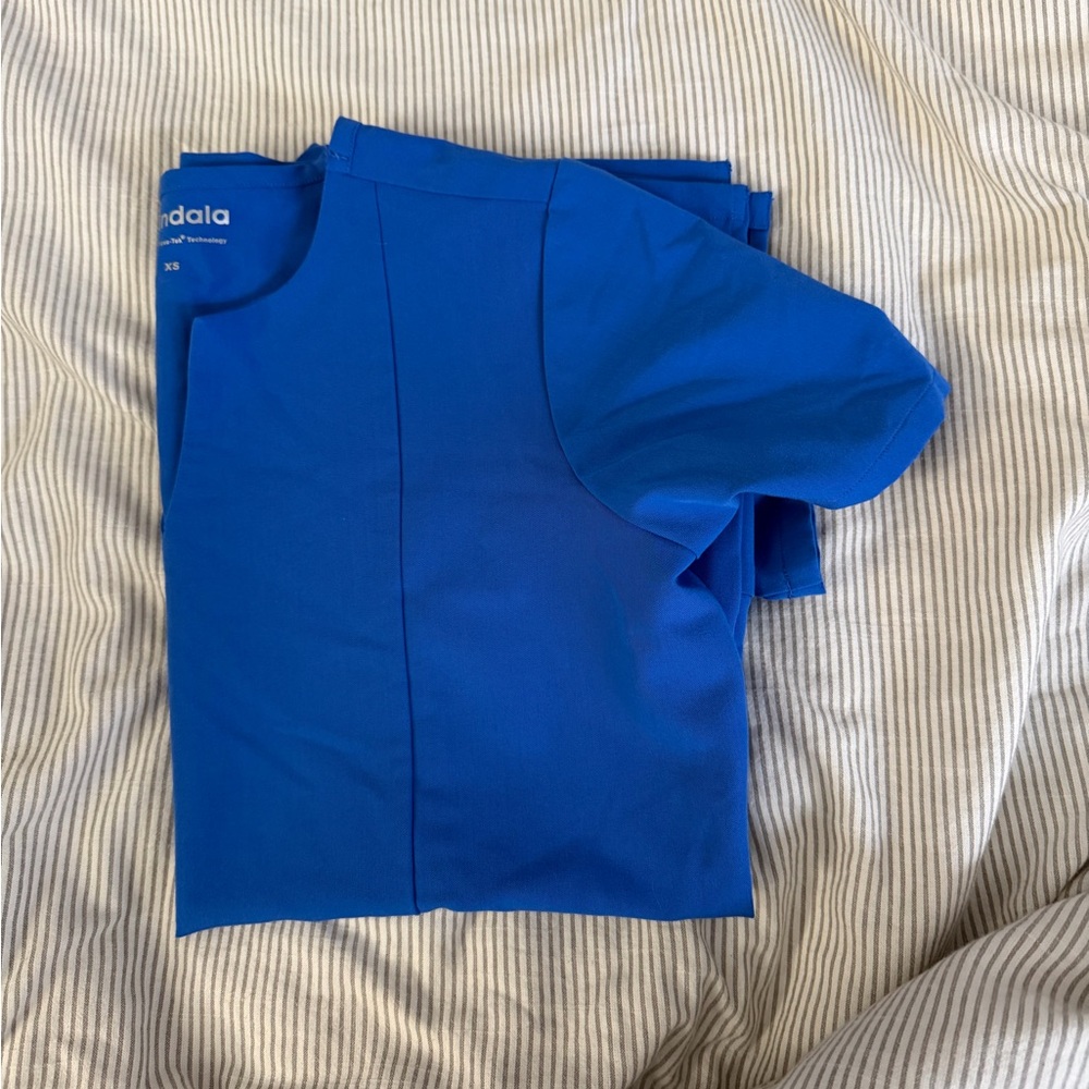 SOLD Mandala royal blue scrub set